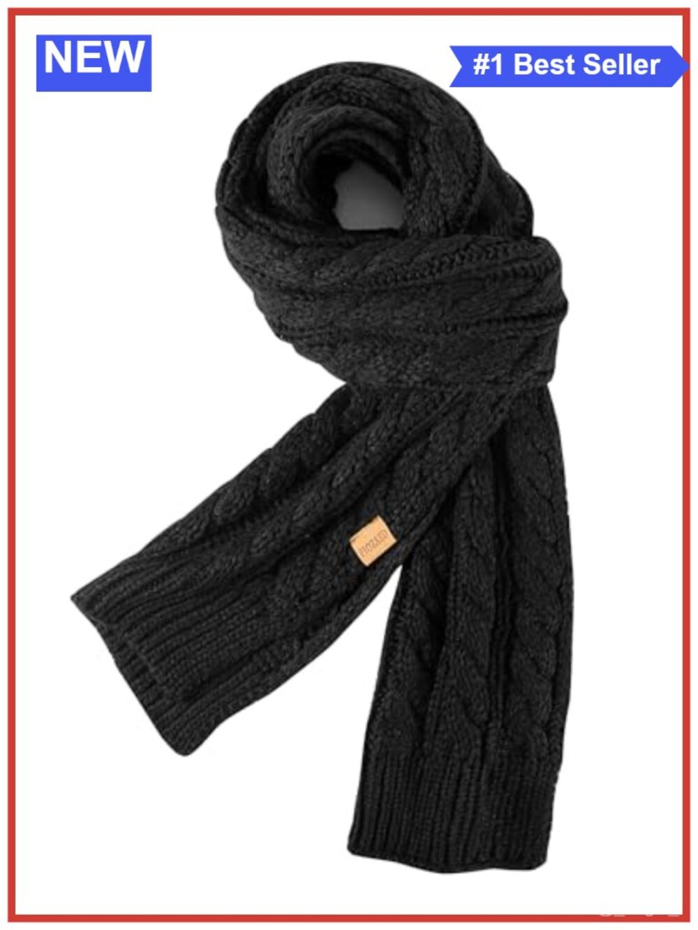 Chunky Cable Knit Scarf Ultra-Warm Cozy Winter Long Thick Scarf for Women